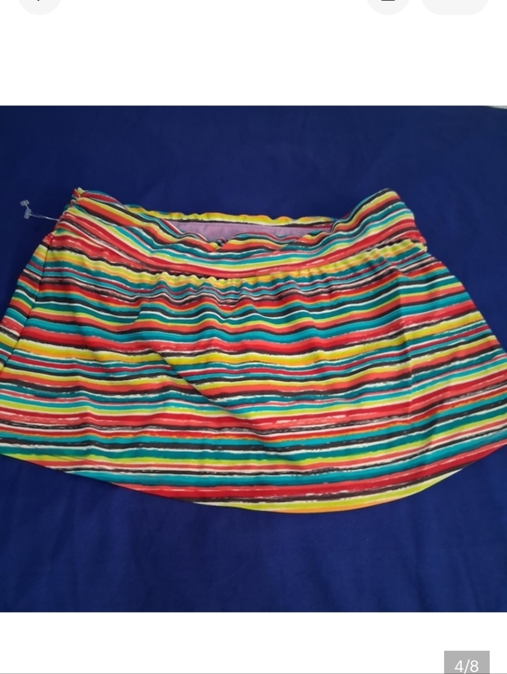 ATHLETA Multicolor Built In Brief Skirt Swim Bottom Size Small